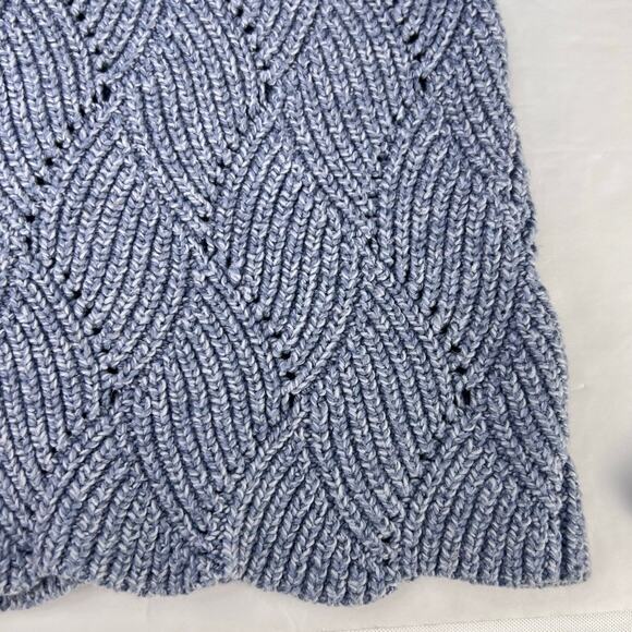 NEW Sundance Silk Cotton Blend Blue Champlain Turtleneck Textured Sweater XS - Picture 7 of 9